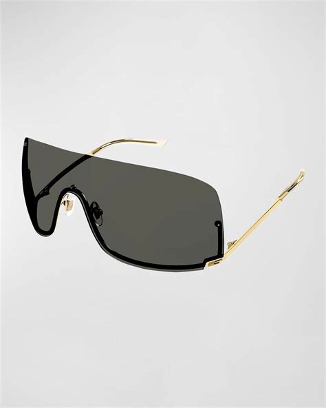 occhiali gucci rimles shield|Gucci Rimless Metal Shield Sunglasses .